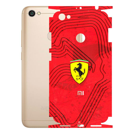 Xiaomi Redmi Phone Skins (All Models) - Red Ferrari Logo Stylish - 3D Embossed Finish (L-238) Redmi Y1