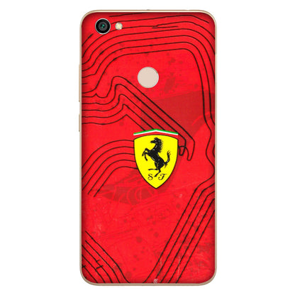 Xiaomi Redmi Phone Skins (All Models) - Red Ferrari Logo Stylish - 3D Embossed Finish (L-238) Redmi Y1