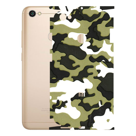 Xiaomi Redmi Phone Skins (All Models) - Camouflages White And Green - 3D Embossed Finish (L-243) Redmi Y1