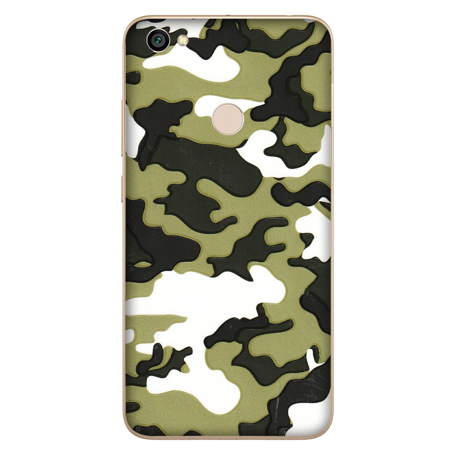 Xiaomi Redmi Phone Skins (All Models) - Camouflages White And Green - 3D Embossed Finish (L-243) Redmi Y1