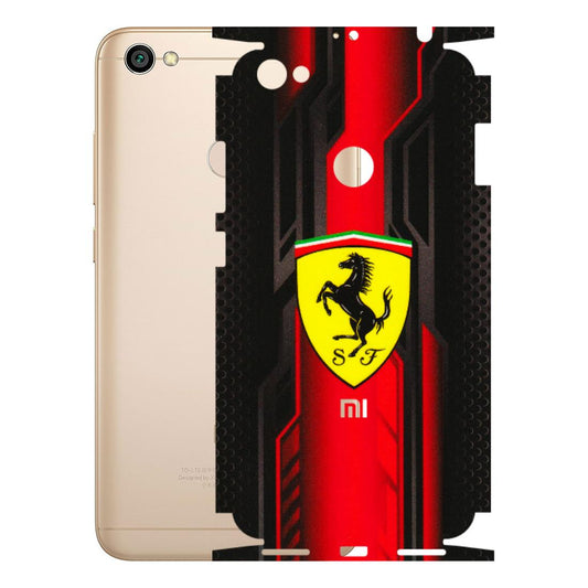 Xiaomi Redmi Phone Skins (All Models) - Black Ferrari Logo - 3D Embossed Finish (L-253) Redmi Y1