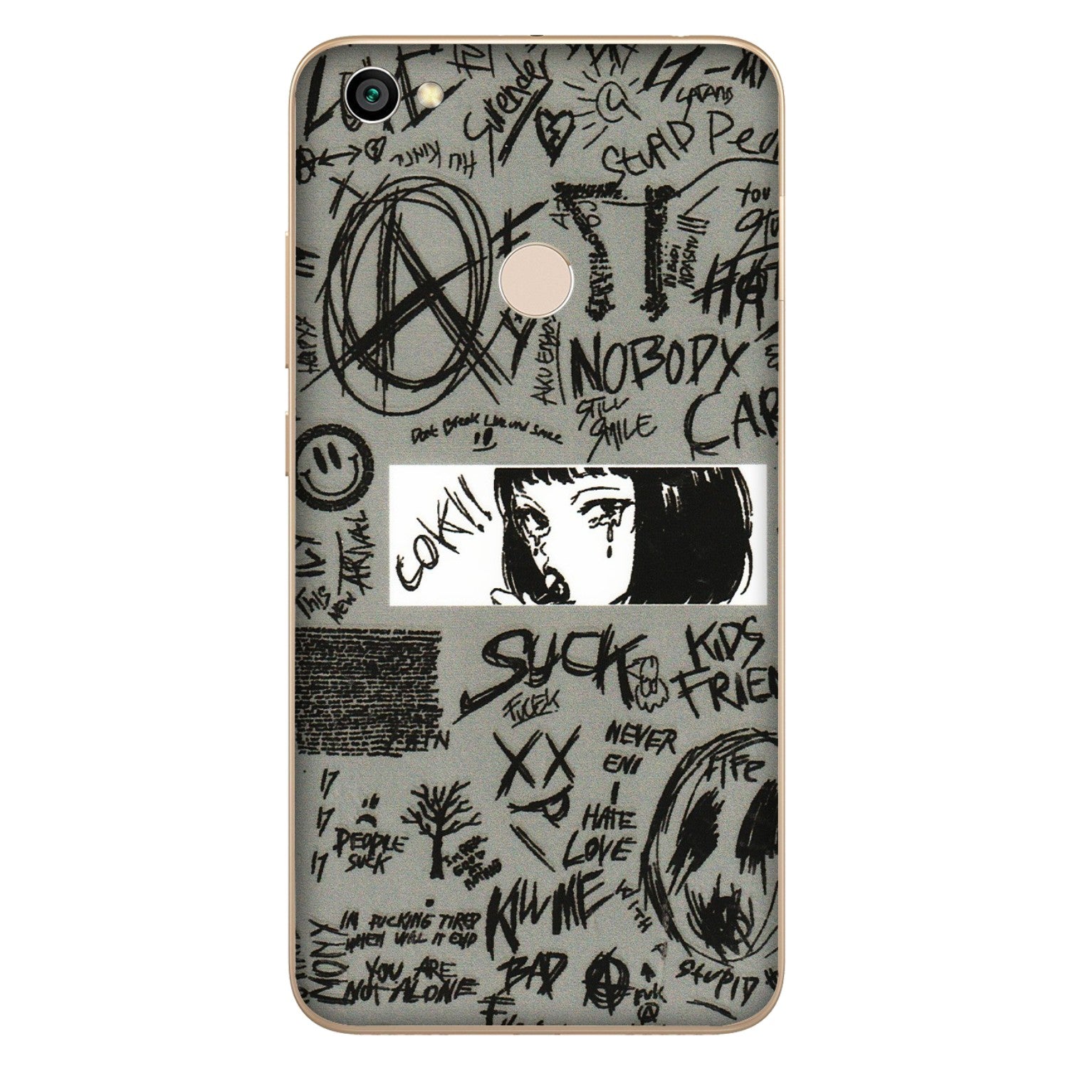 Xiaomi Redmi Phone Skins (All Models) - Never Have Love Anime - 3D Embossed Finish (L-260) Redmi Y1