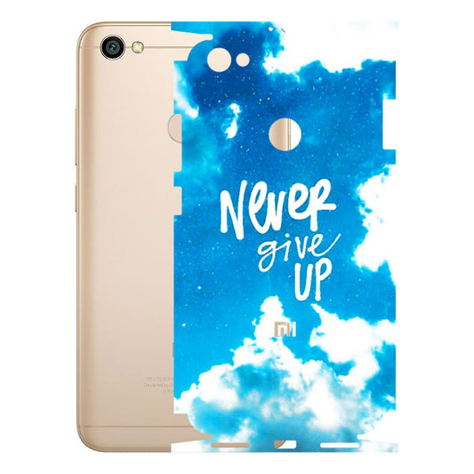 Xiaomi Redmi Phone Skins (All Models) - Never Give Up - 3D Embossed Finish (L-279) Redmi Y1