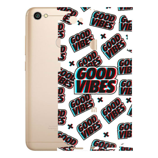 Xiaomi Redmi Phone Skins (All Models) - Good Vibes - 3D Embossed Finish (L-282) Redmi Y1