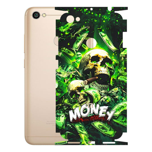 Xiaomi Redmi Phone Skins (All Models) - Skull Money - 3D Embossed Finish (L-303) Redmi Y1