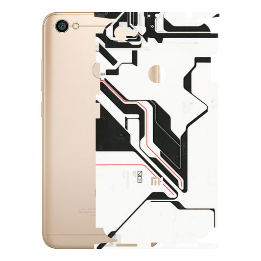 Xiaomi Redmi Phone Skins (All Models) - White Techy Logo - 3D Embossed Finish (L-312) Redmi Y1