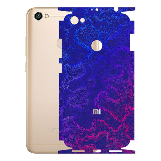 Xiaomi Redmi Phone Skins (All Models) - Purple Ripples Swirl - 3D Embossed Finish (L-314) Redmi Y1