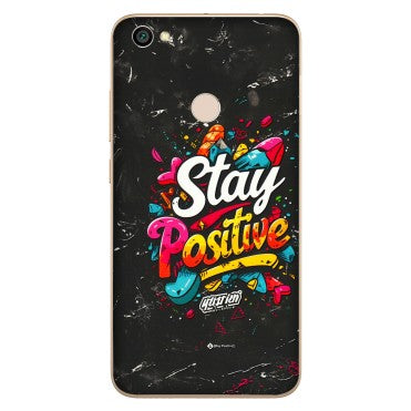 Xiaomi Redmi Phone Skins (All Models) - Stay Positive Black - 3D Embossed Finish (L-31) Redmi Y1