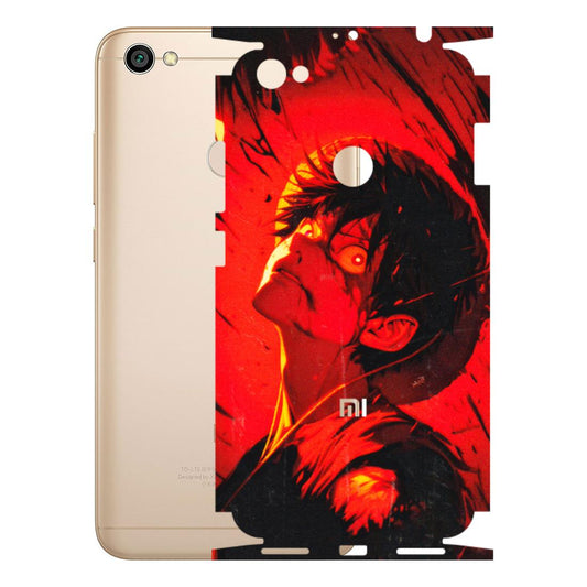 Xiaomi Redmi Phone Skins (All Models) - D.Luffy Power Up One Piece Anime - 3D Embossed Finish (L-326) Redmi Y1