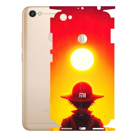 Xiaomi Redmi Phone Skins (All Models) - Cool Sunset With Monkey D.Luffy Anime - 3D Embossed Finish (L-329) Redmi Y1