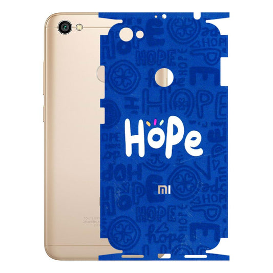 Xiaomi Redmi Phone Skins (All Models) - Hope Doodles Blue - 3D Embossed Finish (L-43) Redmi Y1
