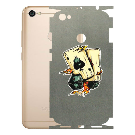 Xiaomi Redmi Phone Skins (All Models) - Grey Cards Of Ace - 3D Embossed Finish (L-77) Redmi Y1