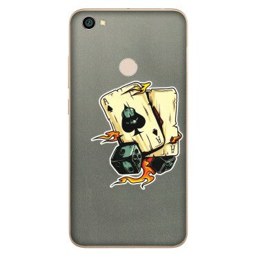 Xiaomi Redmi Phone Skins (All Models) - Grey Cards Of Ace - 3D Embossed Finish (L-77) Redmi Y1