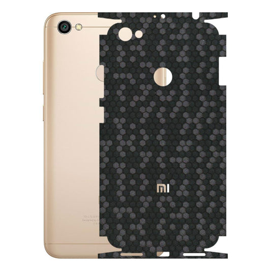 Xiaomi Redmi Phone Skins (All Models) - Black Grey Honeycomb Sober - 3D Embossed Finish (L-85) Redmi Y1