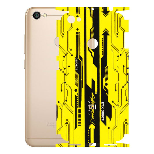 Xiaomi Redmi Phone Skins (All Models) - Yellow Cyberpunk - 3D Embossed Finish (L-93) Redmi Y1