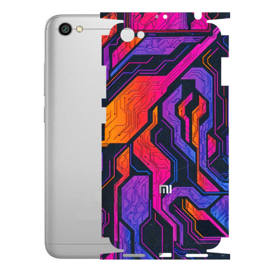 Xiaomi Redmi Phone Skins (All Models) - Tech Circuits Futuristic - 3D Embossed Finish (L-07) Redmi Y1 Lite