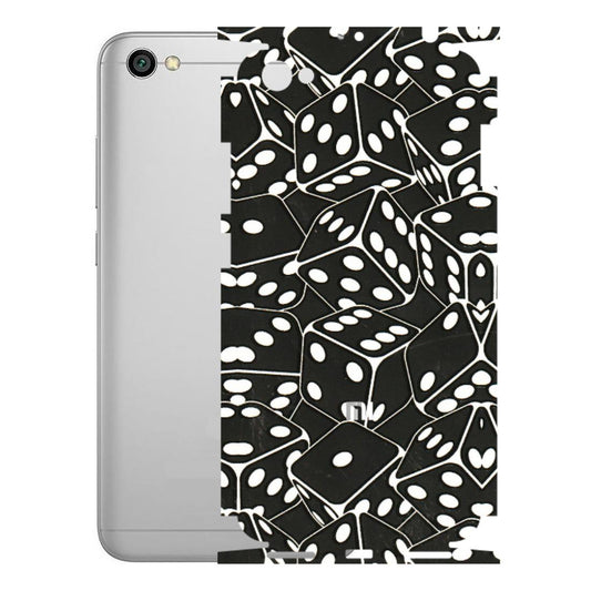 Xiaomi Redmi Phone Skins (All Models) - Big Black Dices - 3D Embossed Finish (L-106) Redmi Y1 Lite
