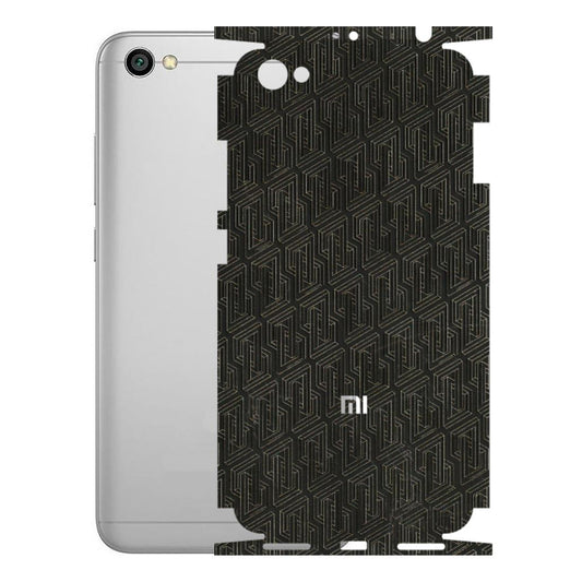 Xiaomi Redmi Phone Skins (All Models) - Black Abstract Pattern - 3D Embossed Finish (L-117) Redmi Y1 Lite
