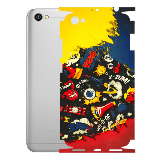 Xiaomi Redmi Phone Skins (All Models) - Pacific Doodle Art - 3D Embossed Finish (L-120) Redmi Y1 Lite