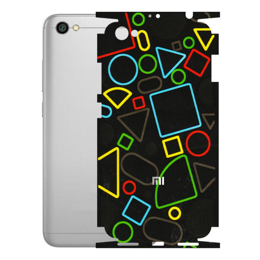 Xiaomi Redmi Phone Skins (All Models) - Black Shapes - 3D Embossed Finish (L-131) Redmi Y1 Lite