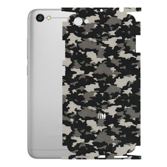 Xiaomi Redmi Phone Skins (All Models) - Black/Grey Camoflaunge - 3D Embossed Finish (L-142) Redmi Y1 Lite