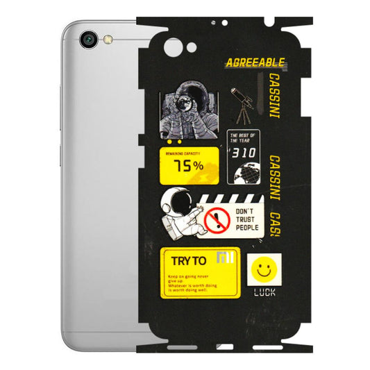 Xiaomi Redmi Phone Skins (All Models) - Black Cassini - 3D Embossed Finish (L-161) Redmi Y1 Lite