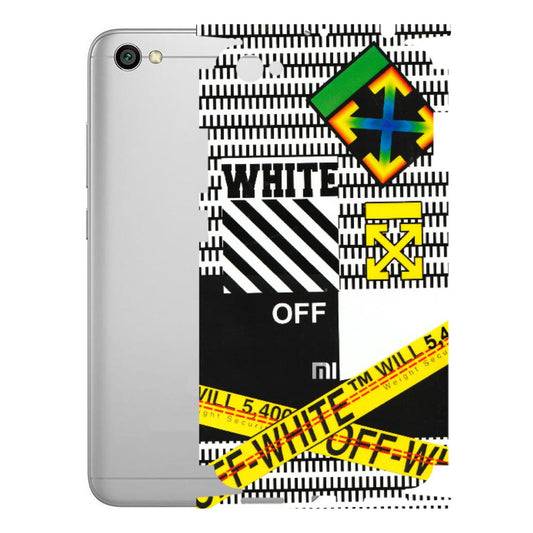 Xiaomi Redmi Phone Skins (All Models) - White Off Abstract - 3D Embossed Finish (L-172) Redmi Y1 Lite