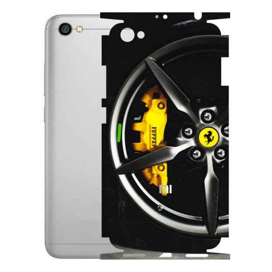 Xiaomi Redmi Phone Skins (All Models) - Ferrari Wheel Alloy - 3D Embossed Finish (L-173) Redmi Y1 Lite