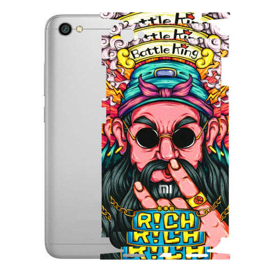 Xiaomi Redmi Phone Skins (All Models) - Battle King Dude Face - 3D Embossed Finish (L-178) Redmi Y1 Lite