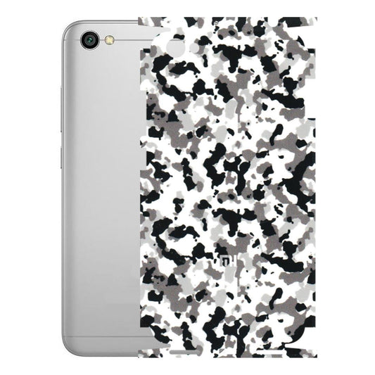 Xiaomi Redmi Phone Skins (All Models) - White Black Camouflage - 3D Embossed Finish (L-18) Redmi Y1 Lite