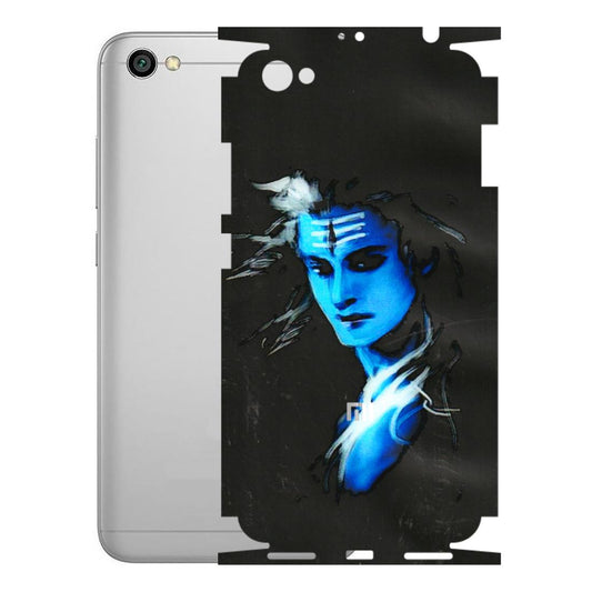 Xiaomi Redmi Phone Skins (All Models) - Har Har Mahadev Blue/Black - 3D Embossed Finish (L-185) Redmi Y1 Lite