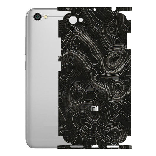 Xiaomi Redmi Phone Skins (All Models) - Black Swirl - 3D Embossed Finish (L-196) Redmi Y1 Lite
