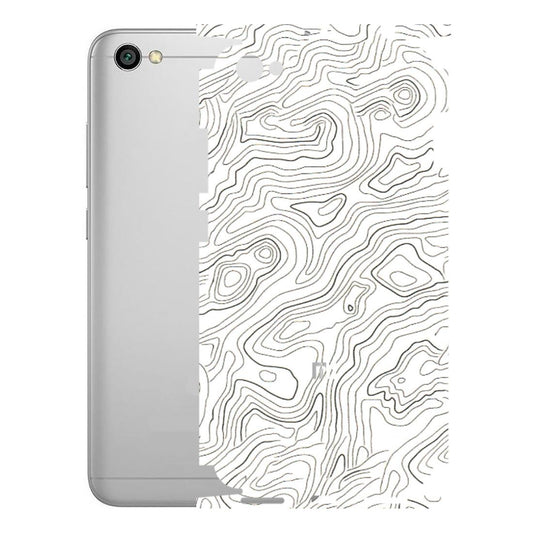 Xiaomi Redmi Phone Skins (All Models) - White Black Swirls - 3D Embossed Finish (L-219) Redmi Y1 Lite