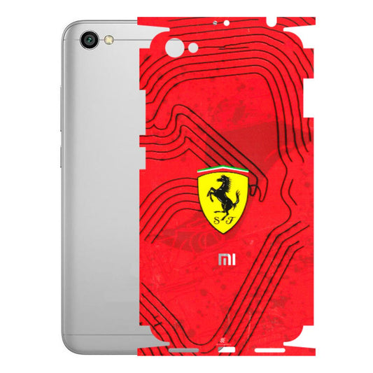 Xiaomi Redmi Phone Skins (All Models) - Red Ferrari Logo Stylish - 3D Embossed Finish (L-238) Redmi Y1 Lite