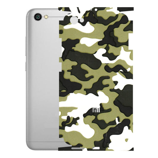 Xiaomi Redmi Phone Skins (All Models) - Camouflages White And Green - 3D Embossed Finish (L-243) Redmi Y1 Lite