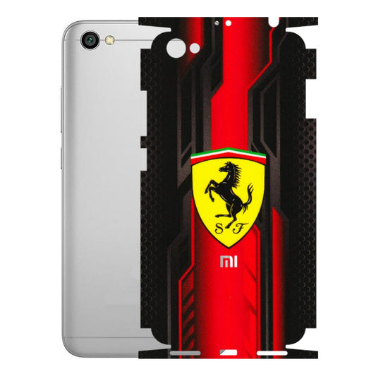 Xiaomi Redmi Phone Skins (All Models) - Black Ferrari Logo - 3D Embossed Finish (L-253) Redmi Y1 Lite