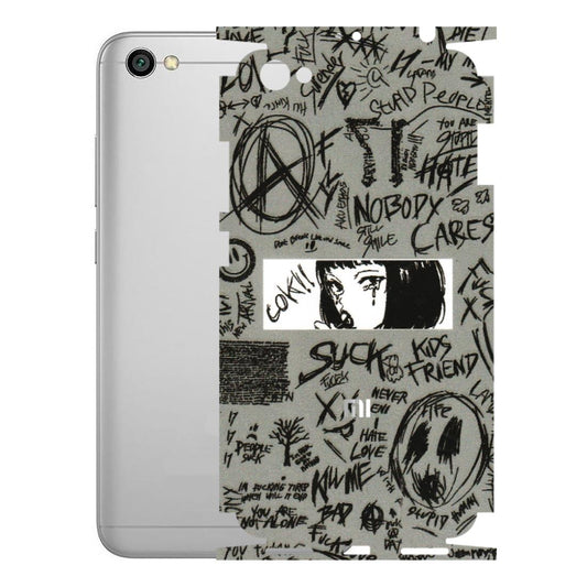 Xiaomi Redmi Phone Skins (All Models) - Never Have Love Anime - 3D Embossed Finish (L-260) Redmi Y1 Lite
