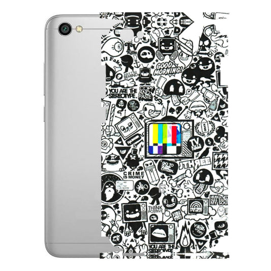 Xiaomi Redmi Phone Skins (All Models) - Doodles Positive Art - 3D Embossed Finish (L-263) Redmi Y1 Lite