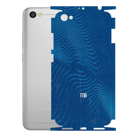 Xiaomi Redmi Phone Skins (All Models) - Abstract Blue Line Map - 3D Embossed Finish (L-272) Redmi Y1 Lite