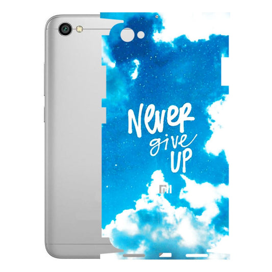 Xiaomi Redmi Phone Skins (All Models) - Never Give Up - 3D Embossed Finish (L-279) Redmi Y1 Lite