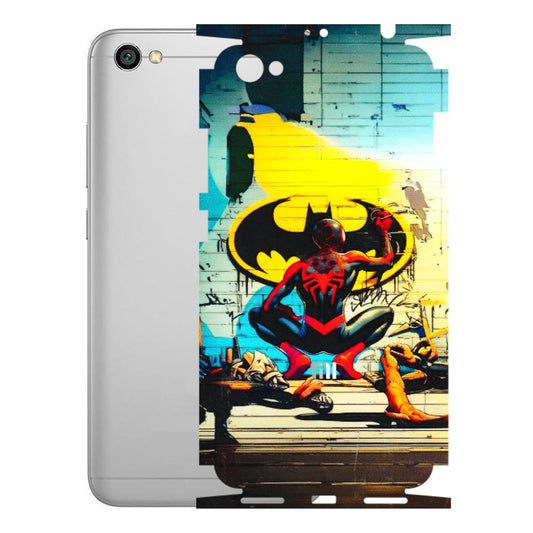 Xiaomi Redmi Phone Skins (All Models) - New Spiderman Bat Logo - 3D Embossed Finish (L-309) Redmi Y1 Lite