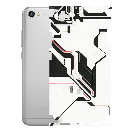 Xiaomi Redmi Phone Skins (All Models) - White Techy Logo - 3D Embossed Finish (L-312) Redmi Y1 Lite