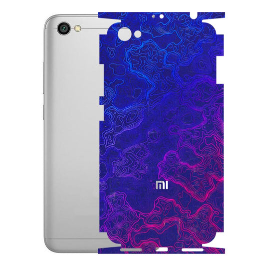 Xiaomi Redmi Phone Skins (All Models) - Purple Ripples Swirl - 3D Embossed Finish (L-314) Redmi Y1 Lite