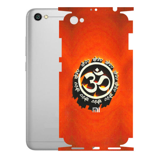 Xiaomi Redmi Phone Skins (All Models) - Aum Shiv Orange - 3D Embossed Finish (L-32) Redmi Y1 Lite