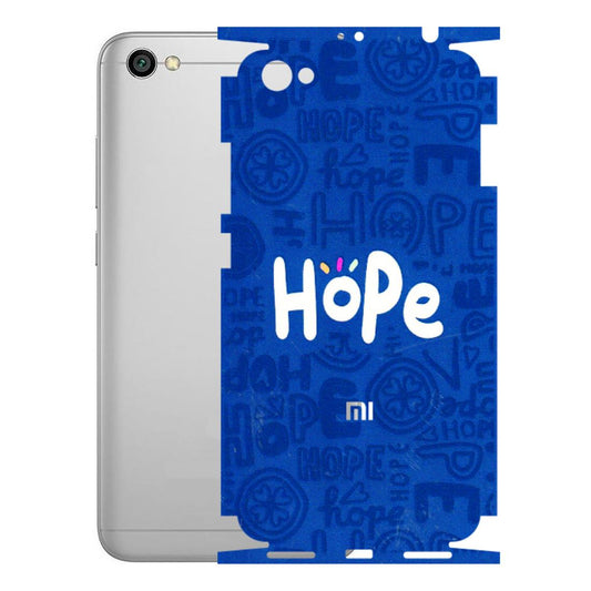 Xiaomi Redmi Phone Skins (All Models) - Hope Doodles Blue - 3D Embossed Finish (L-43) Redmi Y1 Lite
