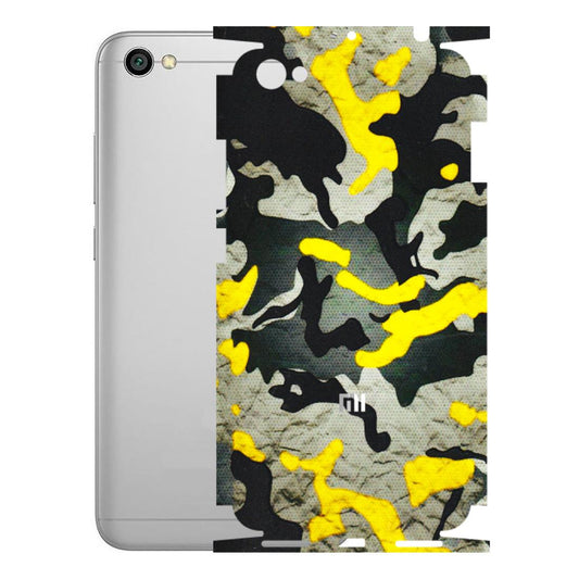 Xiaomi Redmi Phone Skins (All Models) - Yellow Camouflage - 3D Embossed Finish (L-61) Redmi Y1 Lite