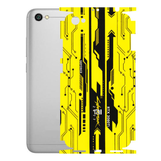 Xiaomi Redmi Phone Skins (All Models) - Yellow Cyberpunk - 3D Embossed Finish (L-93) Redmi Y1 Lite