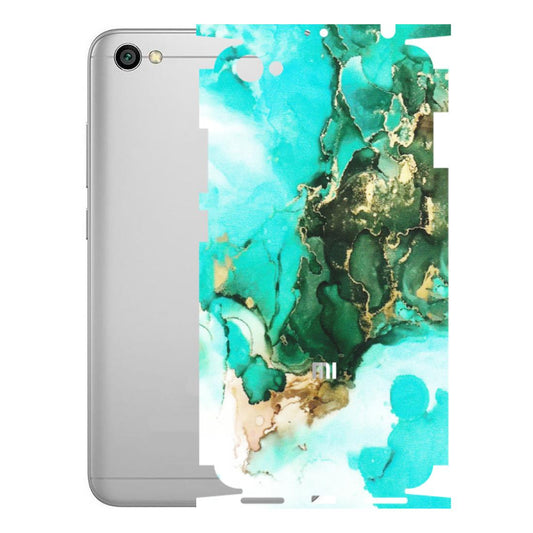 Xiaomi Redmi Phone Skins (All Models) - The Blue Gold Marble - Matte Finish (M-124) Redmi Y1 Lite