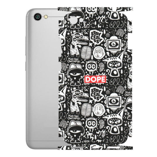 Xiaomi Redmi Phone Skins (All Models) - Dope Stay Classy Black Doodles - Matte Finish (M-126) Redmi Y1 Lite