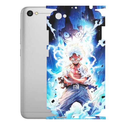 Xiaomi Redmi Phone Skins (All Models) - Blue Thunder Luffy Anime - Matte Finish (M-132) Redmi Y1 Lite